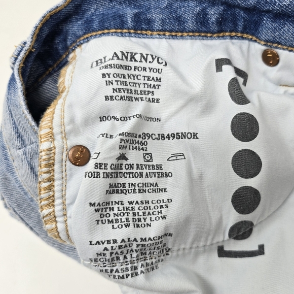 BlankNYC Distressed High Rise Denim Shorts 24 - Picture 10 of 11